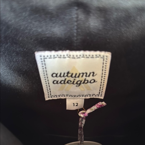 Autumn Adeigbo// Floral Black and Red Zoe Asymmetrical Ruffle Hem Dress - Picture 6 of 10